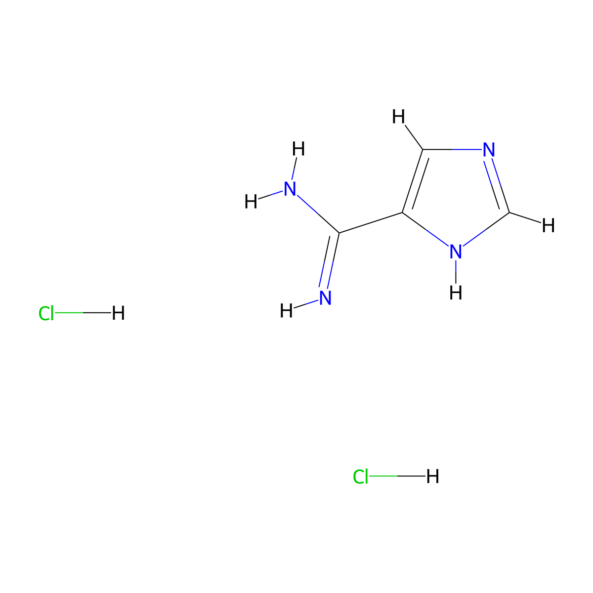1H-ImidaZole-4-carboximidamide dihydrochloride molecular structure, CAS 2832891-61-7