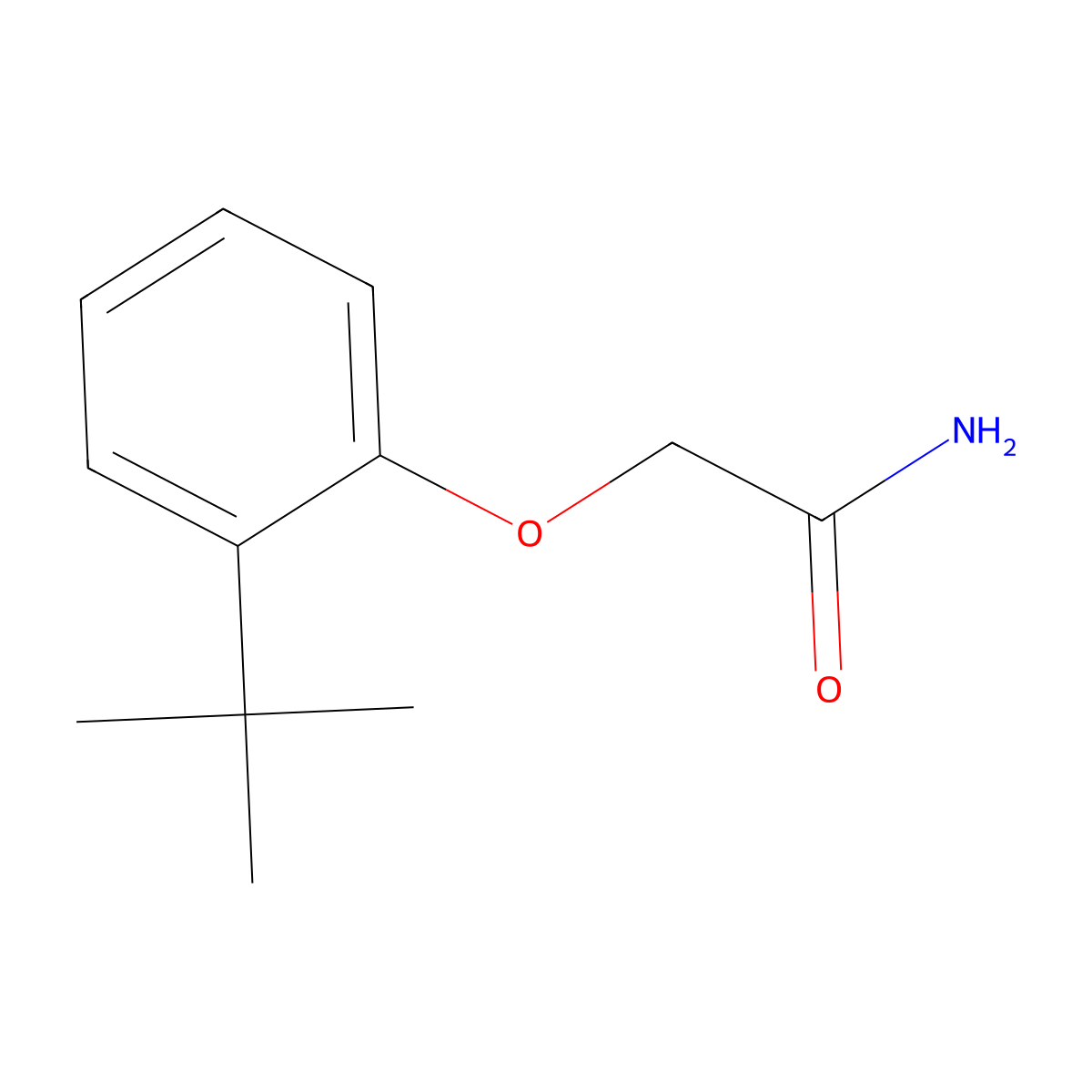 2-(2-Tert-butylphenoxy)acetamide molecular structure, CAS 28329-37-5