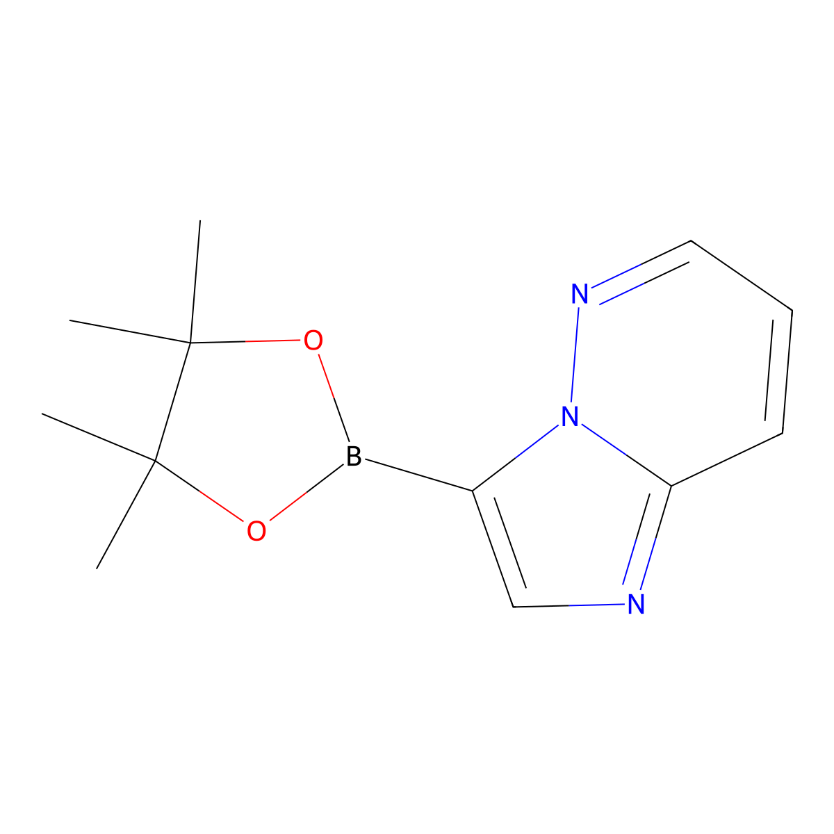 3-(4,4,5,5-Tetramethyl-1,3,2-dioxaborolan-2-yl)imidazo(1,2-b)pyridazine molecular structure, CAS 2832910-03-7