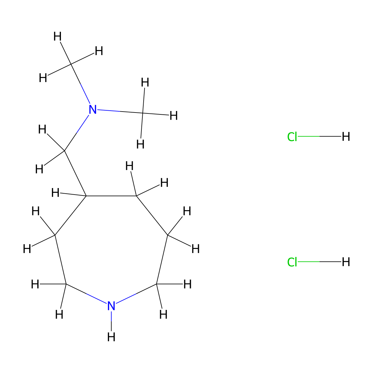 [(Azepan-4-yl)methyl]dimethylamine dihydrochloride molecular structure, CAS 2832911-76-7