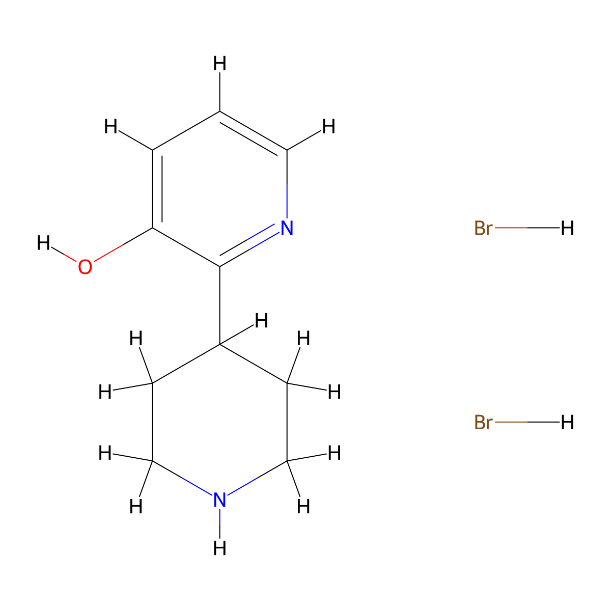 2-(Piperidin-4-yl)pyridin-3-ol dihydrobromide molecular structure, CAS 2832911-79-0
