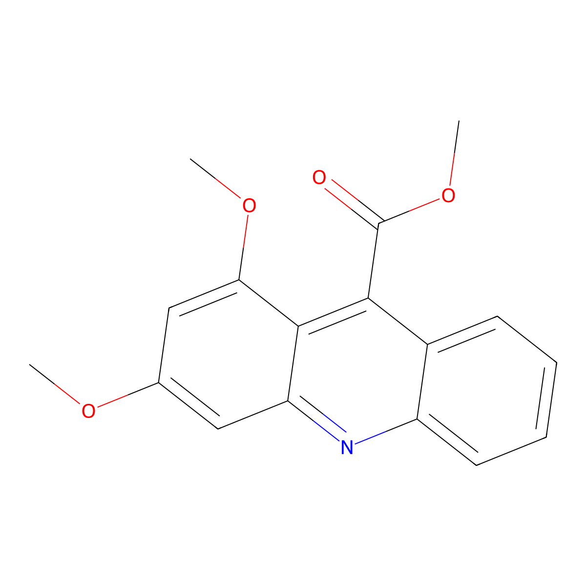 Methyl 1,3-dimethoxyacridine-9-carboxylate molecular structure, CAS 28333-00-8