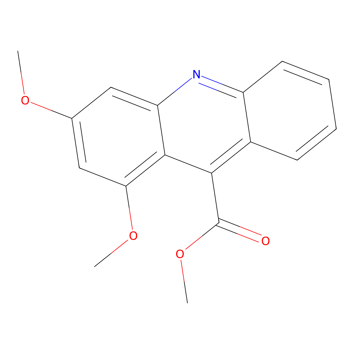 Methyl 1,3-dimethoxyacridine-9-carboxylate molecular structure, CAS 28333-00-8