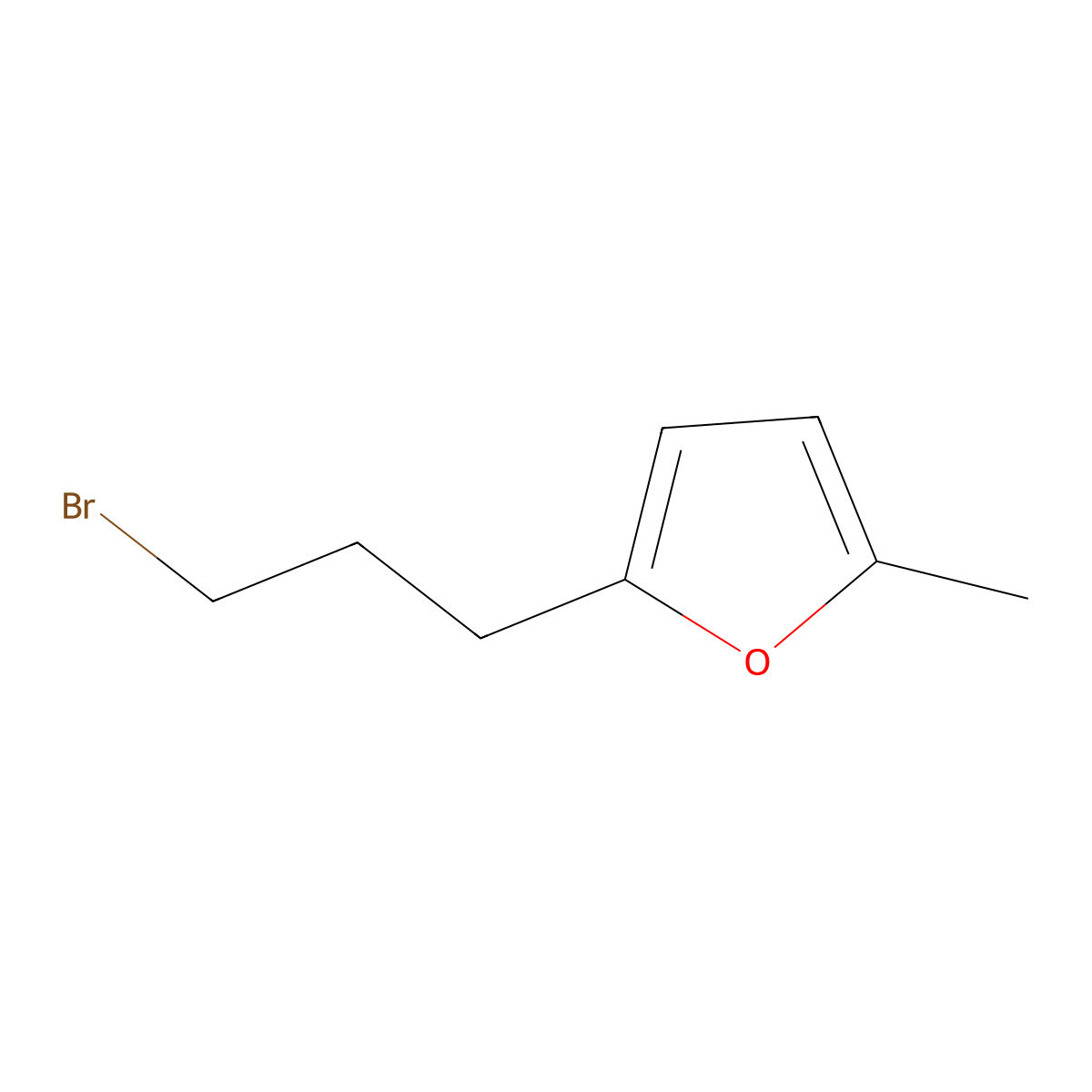 2-(3-Bromopropyl)-5-methylfuran molecular structure, CAS 28333-61-1