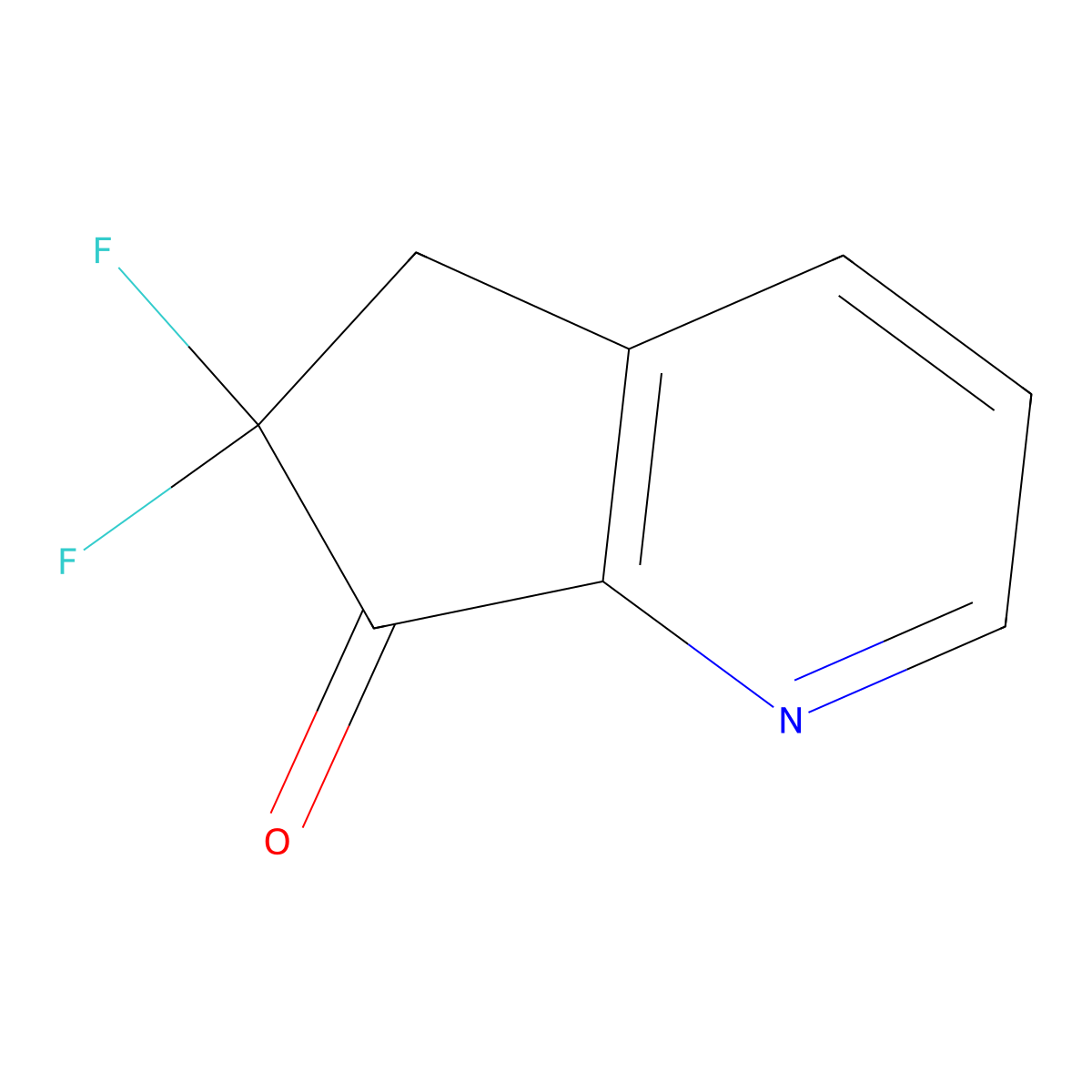 6,6-difluoro-5H-cyclopenta[b]pyridin-7-one molecular structure, CAS 2833708-30-6