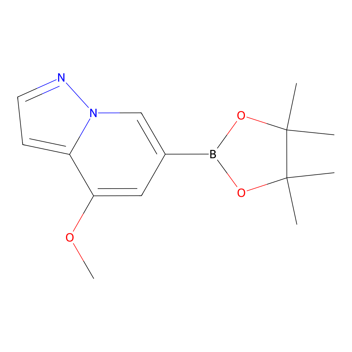 4-Methoxy-6-(4,4,5,5-tetramethyl-1,3,2-dioxaborolan-2-YL)pyrazolo[1,5-A]pyridine molecular structure, CAS 2833708-33-9