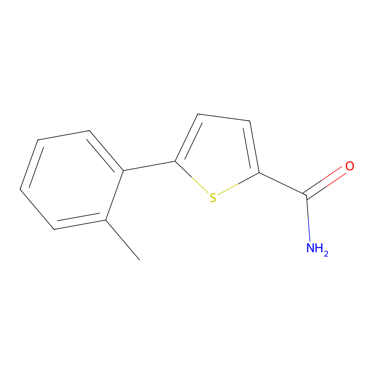 5-(2-Methylphenyl)-2-thiophenecarboxamide molecular structure, CAS 2833980-30-4