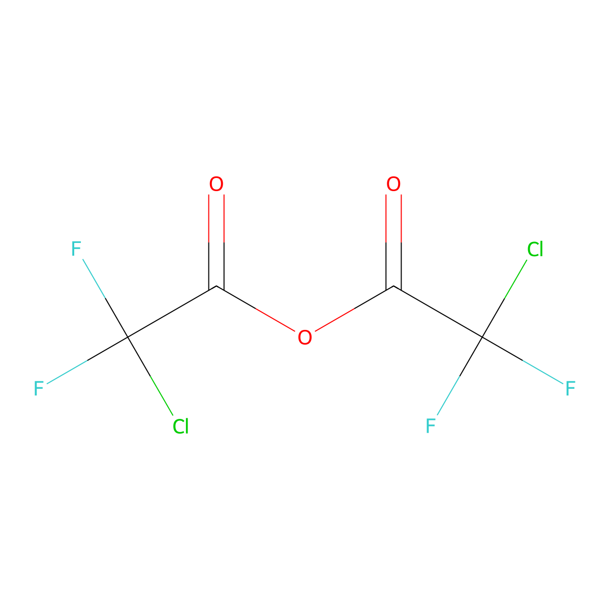 Acetic acid, 2-chloro-2,2-difluoro-, 1,1'-anhydride molecular structure, CAS 2834-23-3