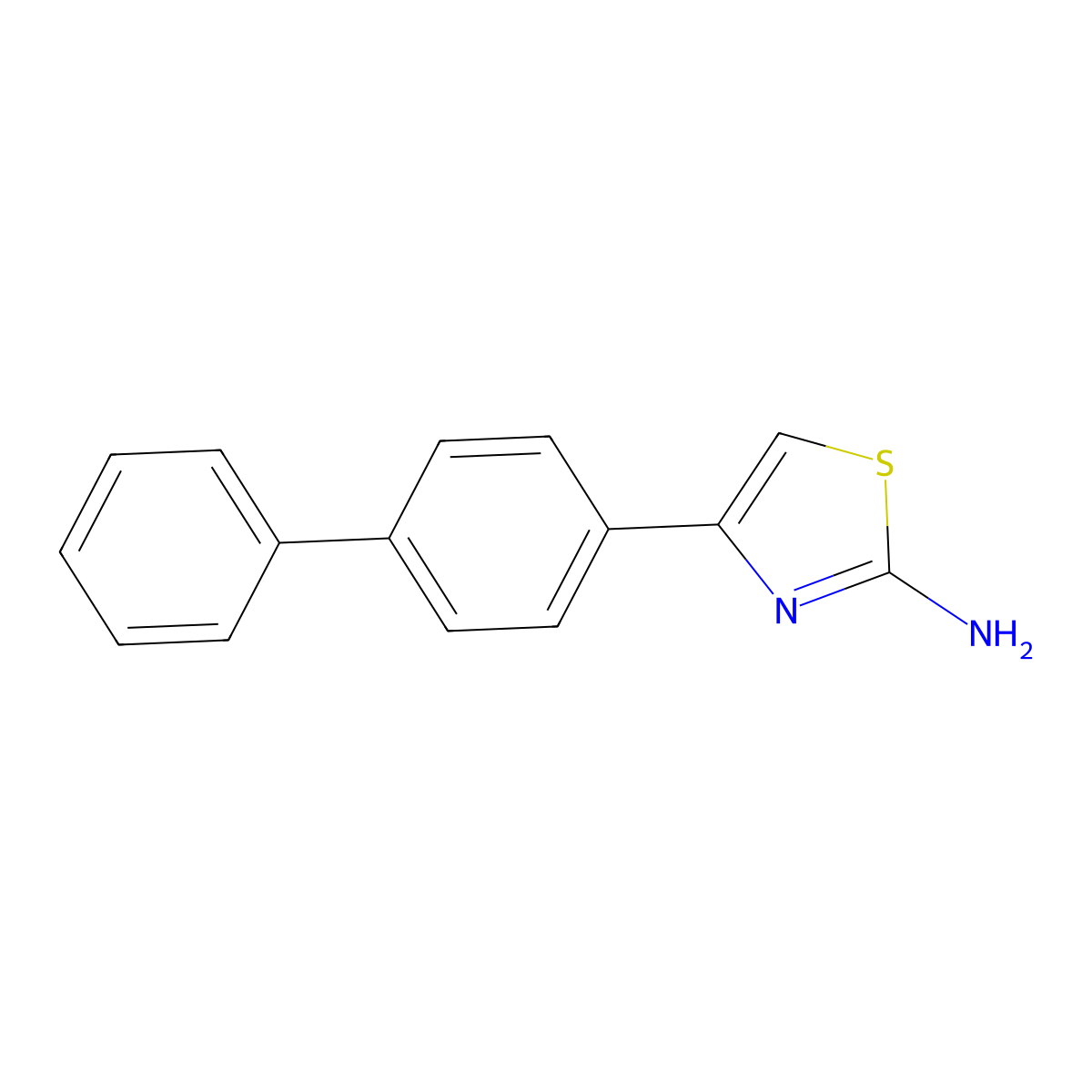 2-Amino-4-(4-biphenylyl)thiazole molecular structure, CAS 2834-79-9