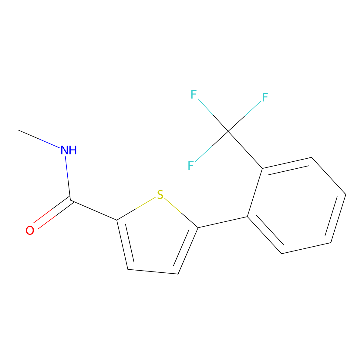 N-Methyl-5-[2-(trifluoromethyl)phenyl]-2-thiophenecarboxamide molecular structure, CAS 2834016-89-4