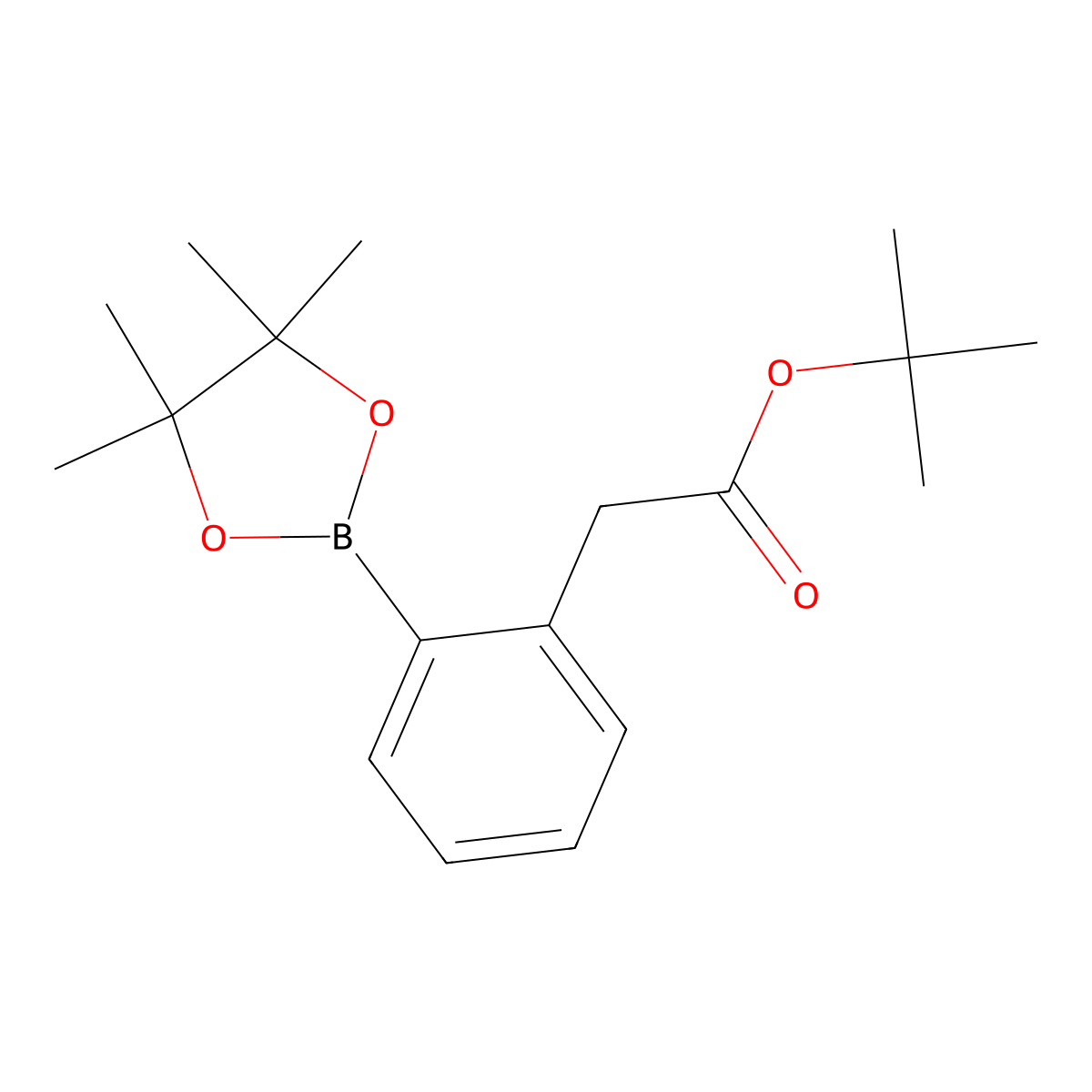 Tert-butyl 2-(2-(4,4,5,5-tetramethyl-1,3,2-dioxaborolan-2-yl)phenyl)acetate molecular structure, CAS 2834088-62-7