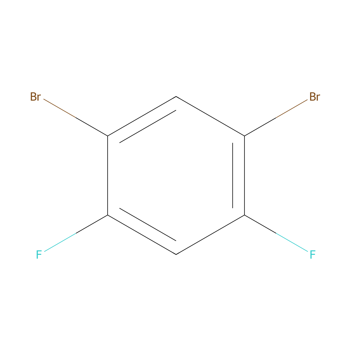 1,5-Dibromo-2,4-difluorobenzene molecular structure, CAS 28342-75-8
