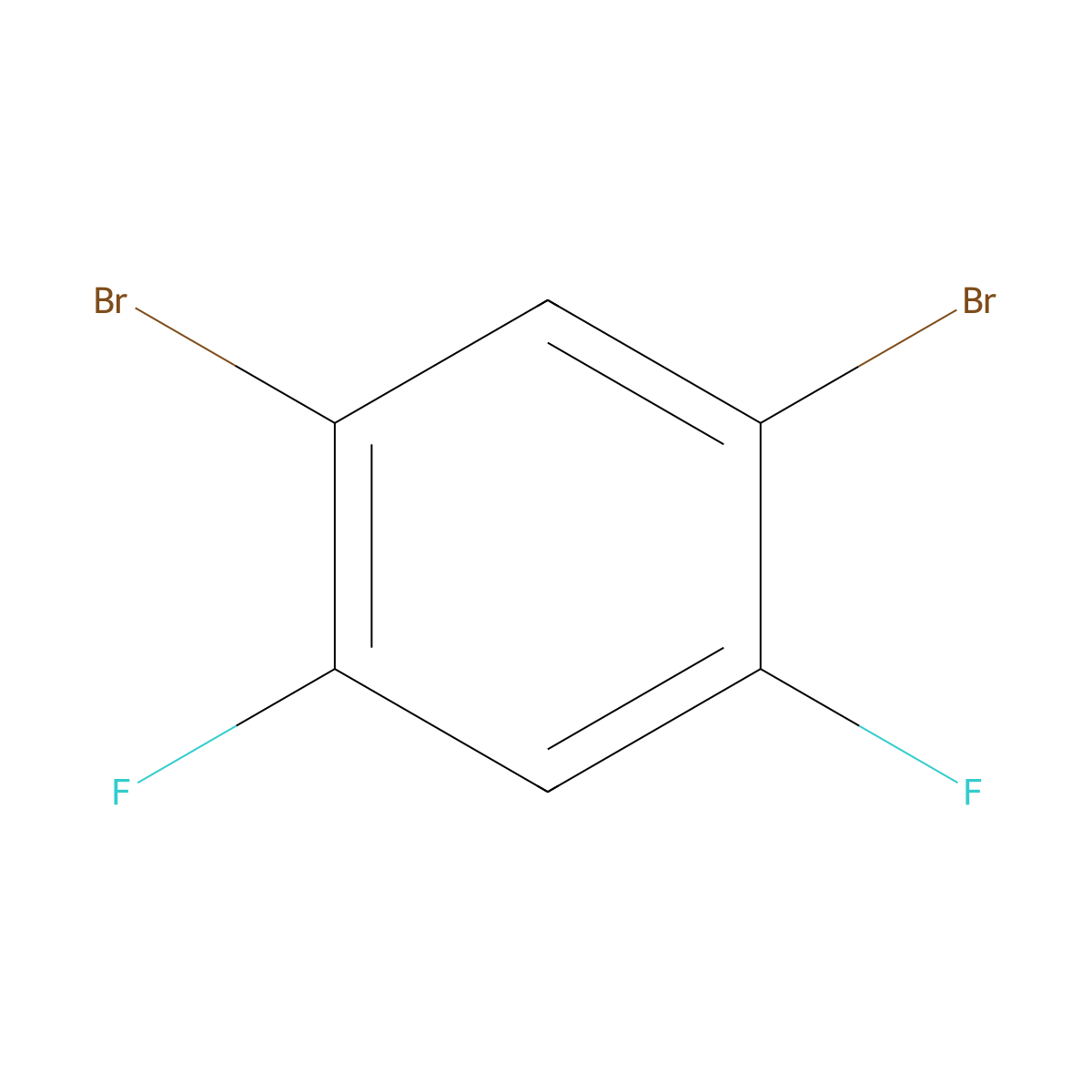 1,5-Dibromo-2,4-difluorobenzene molecular structure, CAS 28342-75-8