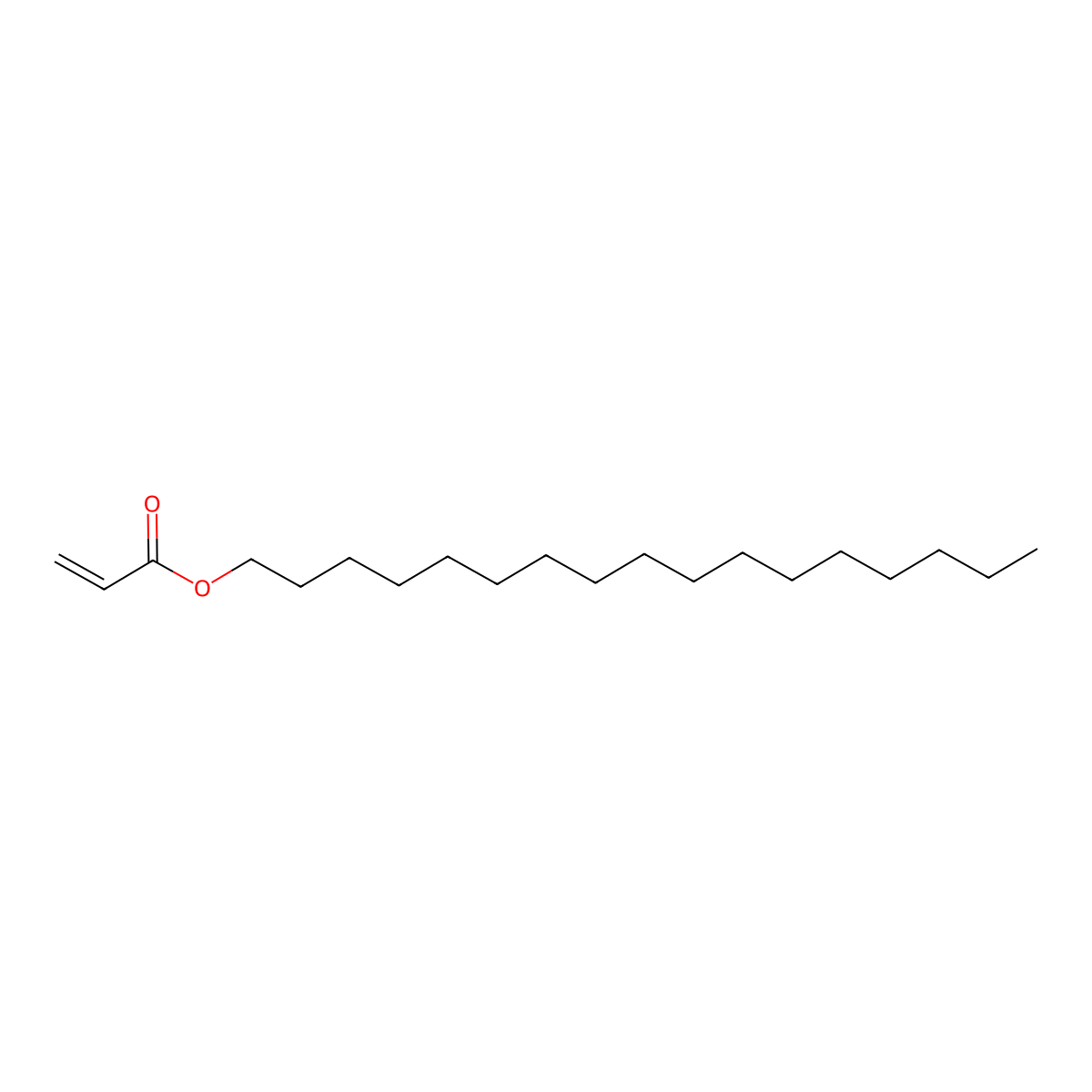 Heptadecyl acrylate molecular structure, CAS 28343-58-0