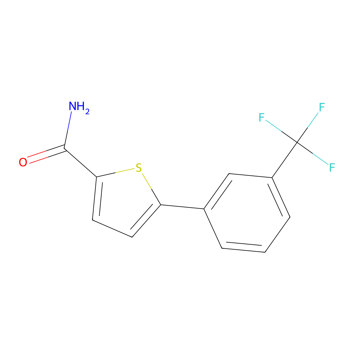 5-[3-(Trifluoromethyl)phenyl]-2-thiophenecarboxamide molecular structure, CAS 2834469-93-9