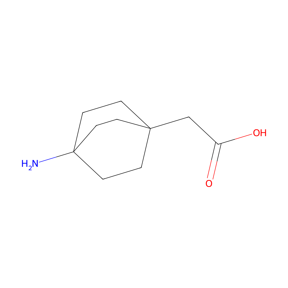 2-(4-Aminobicyclo[2.2.2]octan-1-yl)acetic acid molecular structure, CAS 28345-45-1