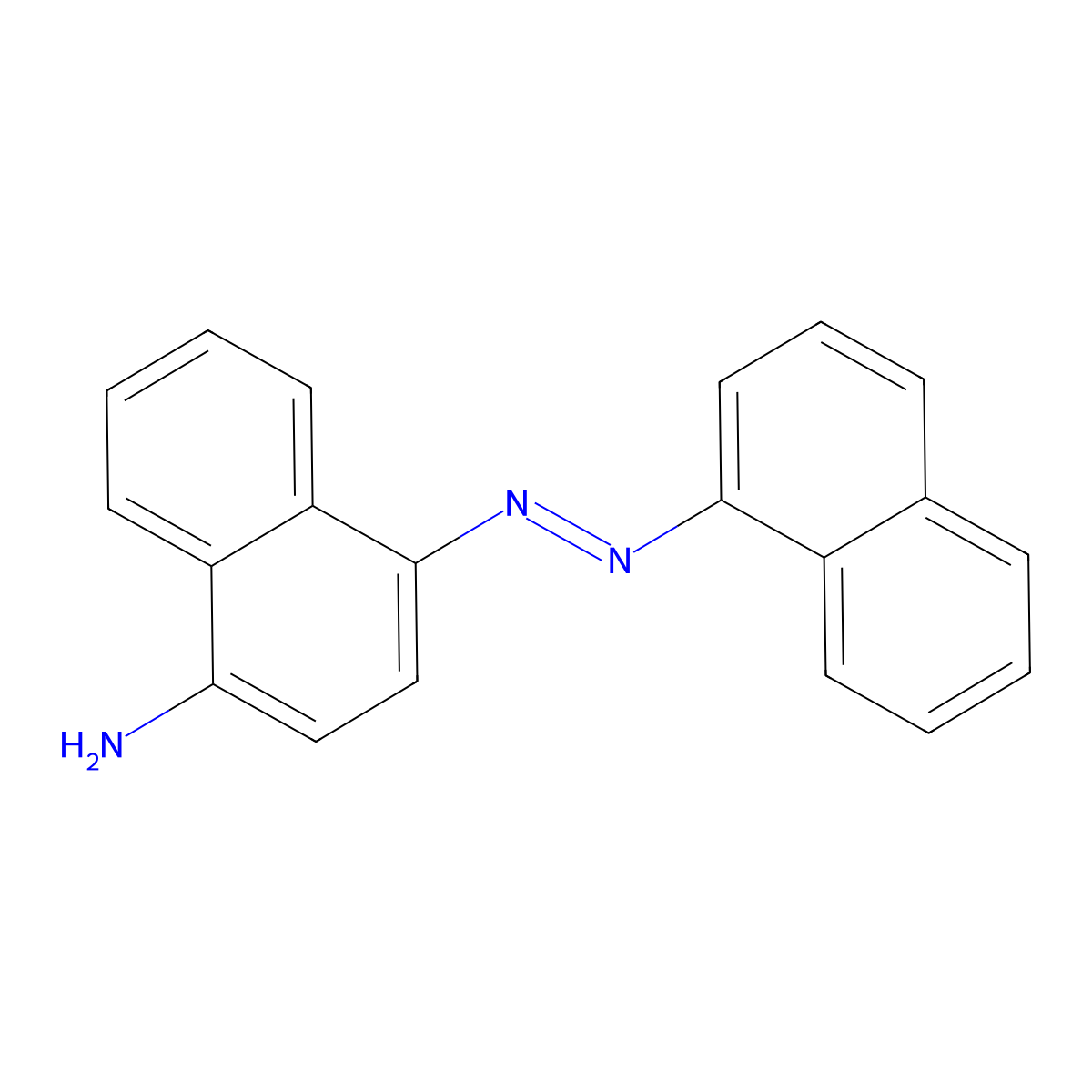1-Naphthalenamine, 4-[2-(1-naphthalenyl)diazenyl]- molecular structure, CAS 2835-61-2