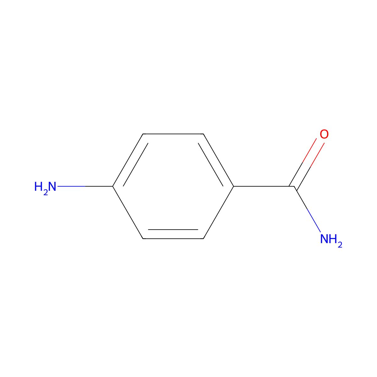 4-Aminobenzamide molecular structure, CAS 2835-68-9