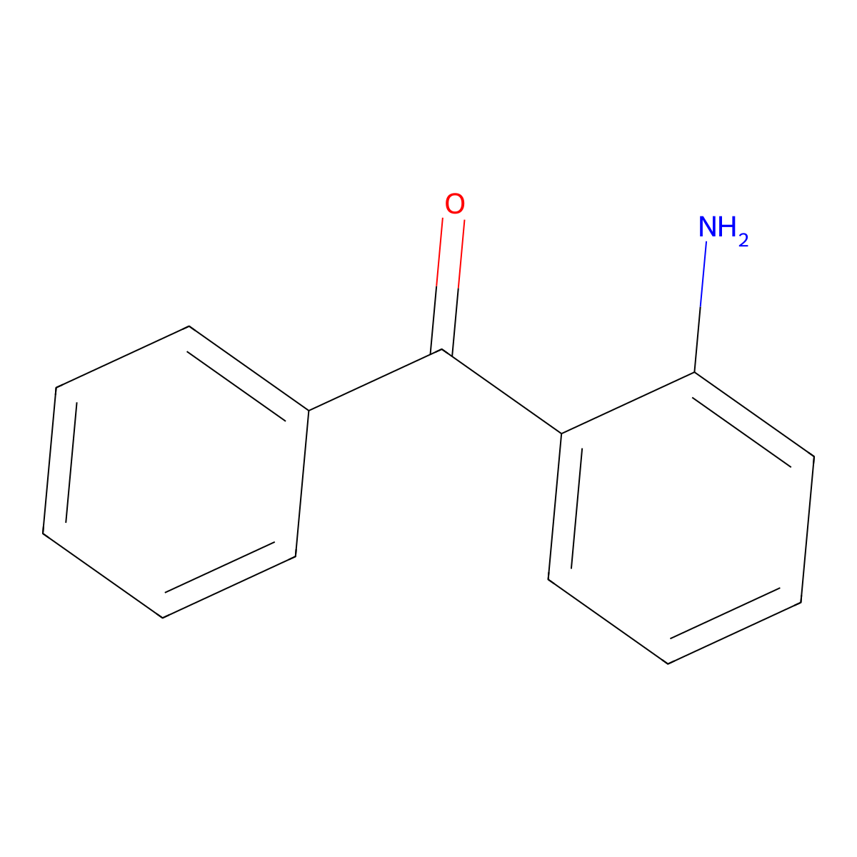 2-Aminobenzophenone molecular structure, CAS 2835-77-0