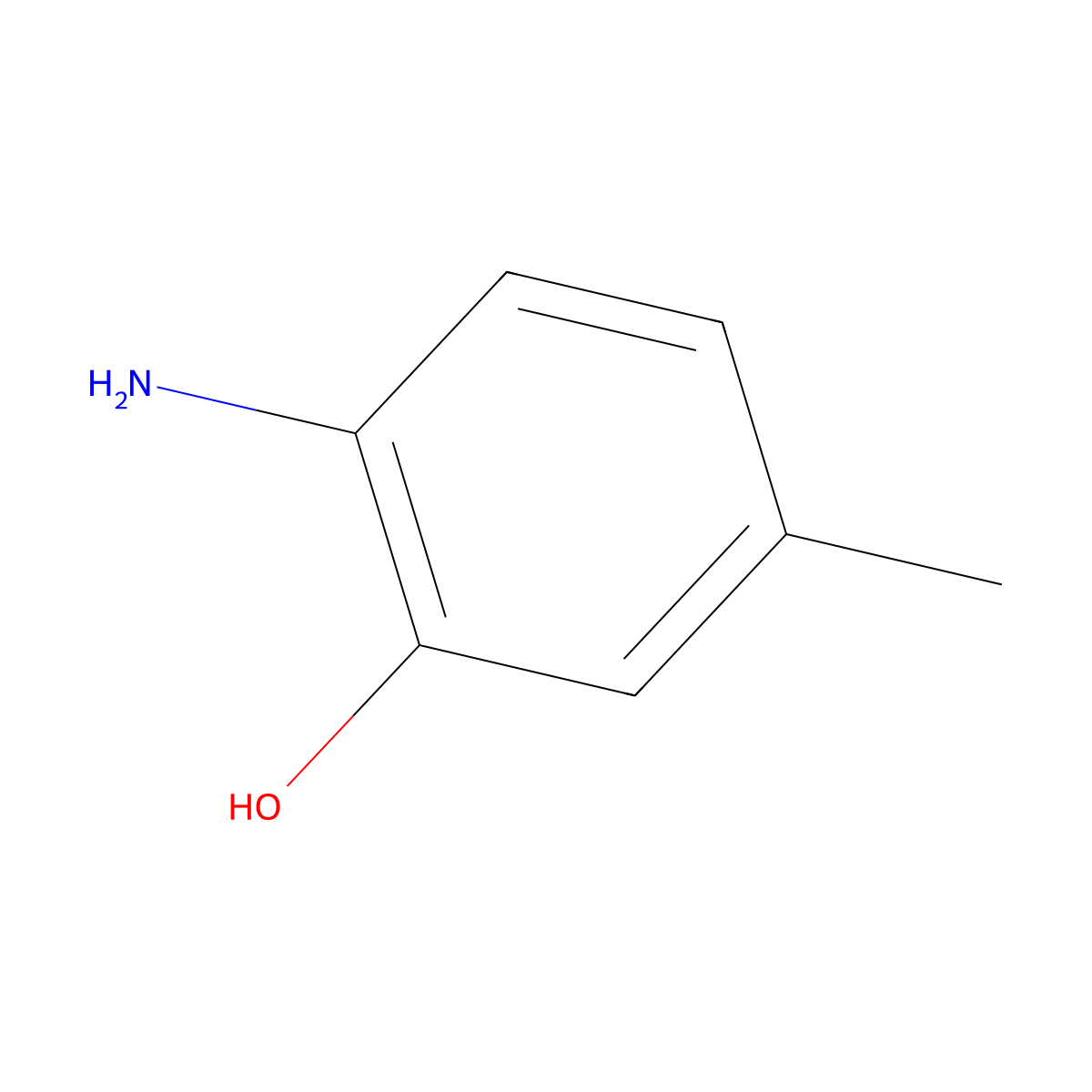 2-Amino-5-methylphenol molecular structure, CAS 2835-98-5