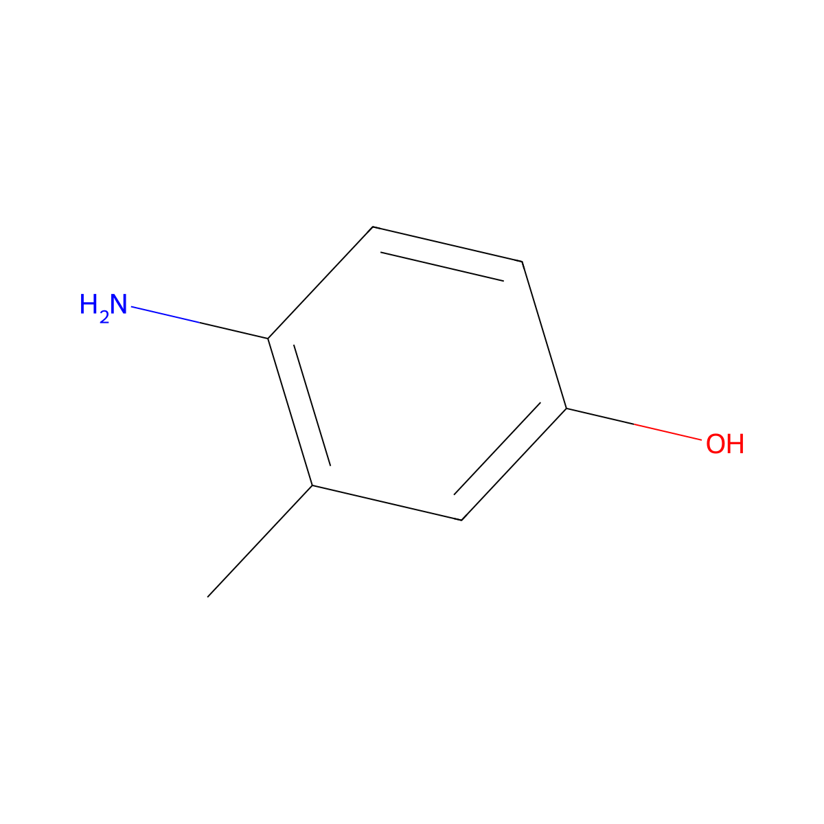 4-Amino-m-cresol molecular structure, CAS 2835-99-6