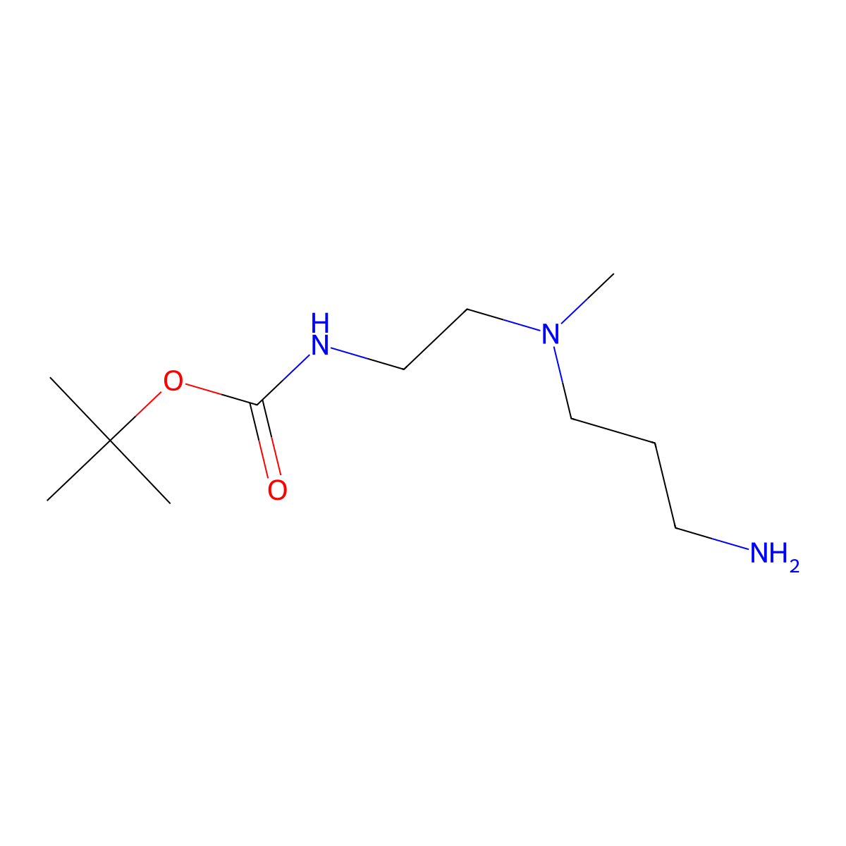 tert-butyl N-{2-[(3-aminopropyl)(methyl)amino]ethyl}carbamate molecular structure, CAS 2835001-03-9