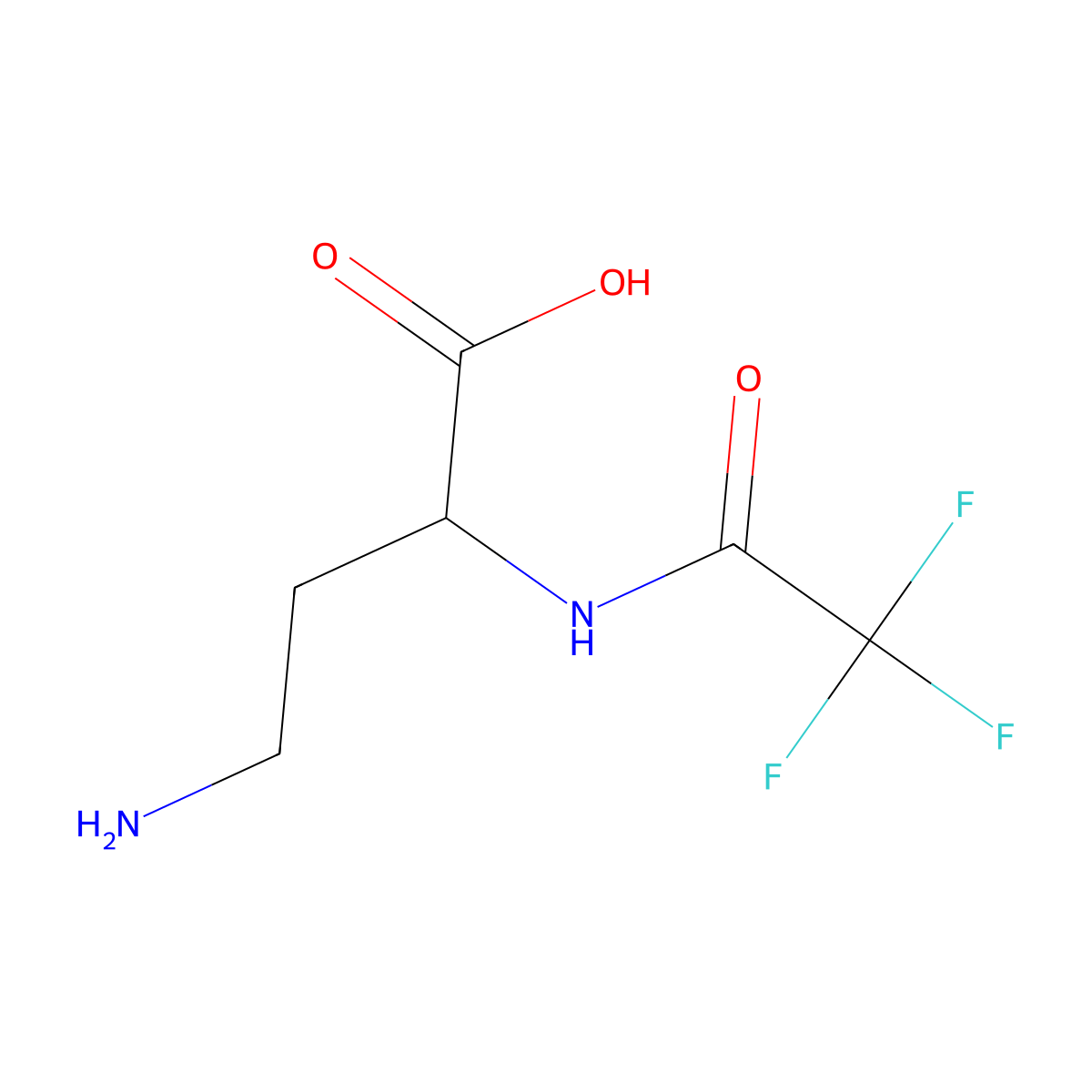 (2S)-4-amino-2-(trifluoroacetamido)butanoic acid molecular structure, CAS 2835231-62-2