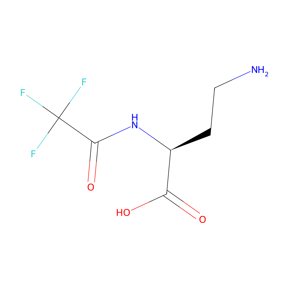 (2S)-4-amino-2-(trifluoroacetamido)butanoic acid molecular structure, CAS 2835231-62-2