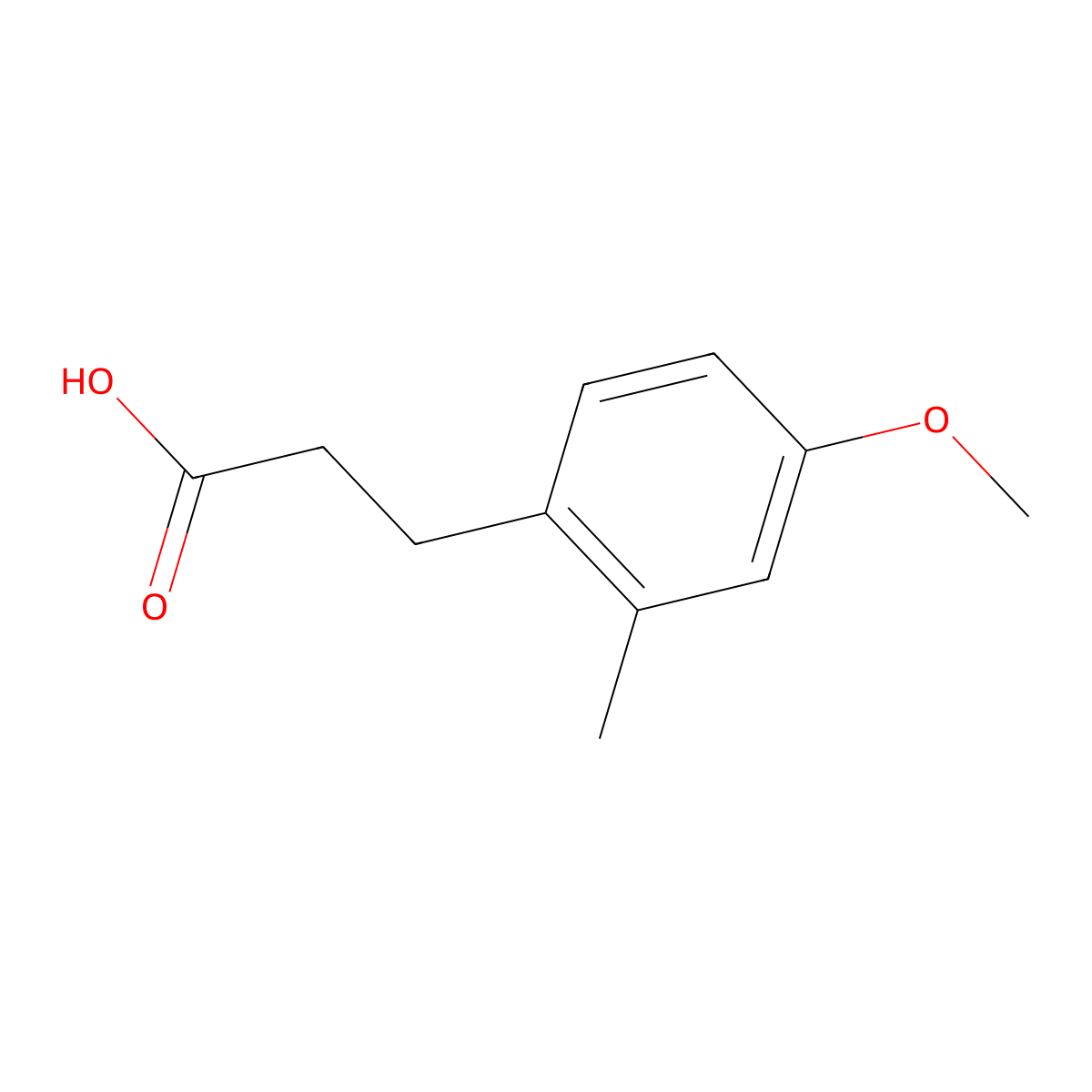 3-(4-Methoxy-2-methylphenyl)propanoic acid molecular structure, CAS 28353-93-7