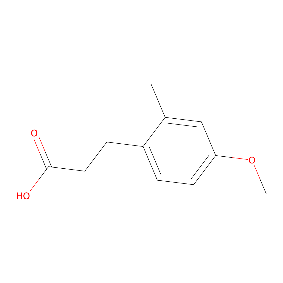 3-(4-Methoxy-2-methylphenyl)propanoic acid molecular structure, CAS 28353-93-7