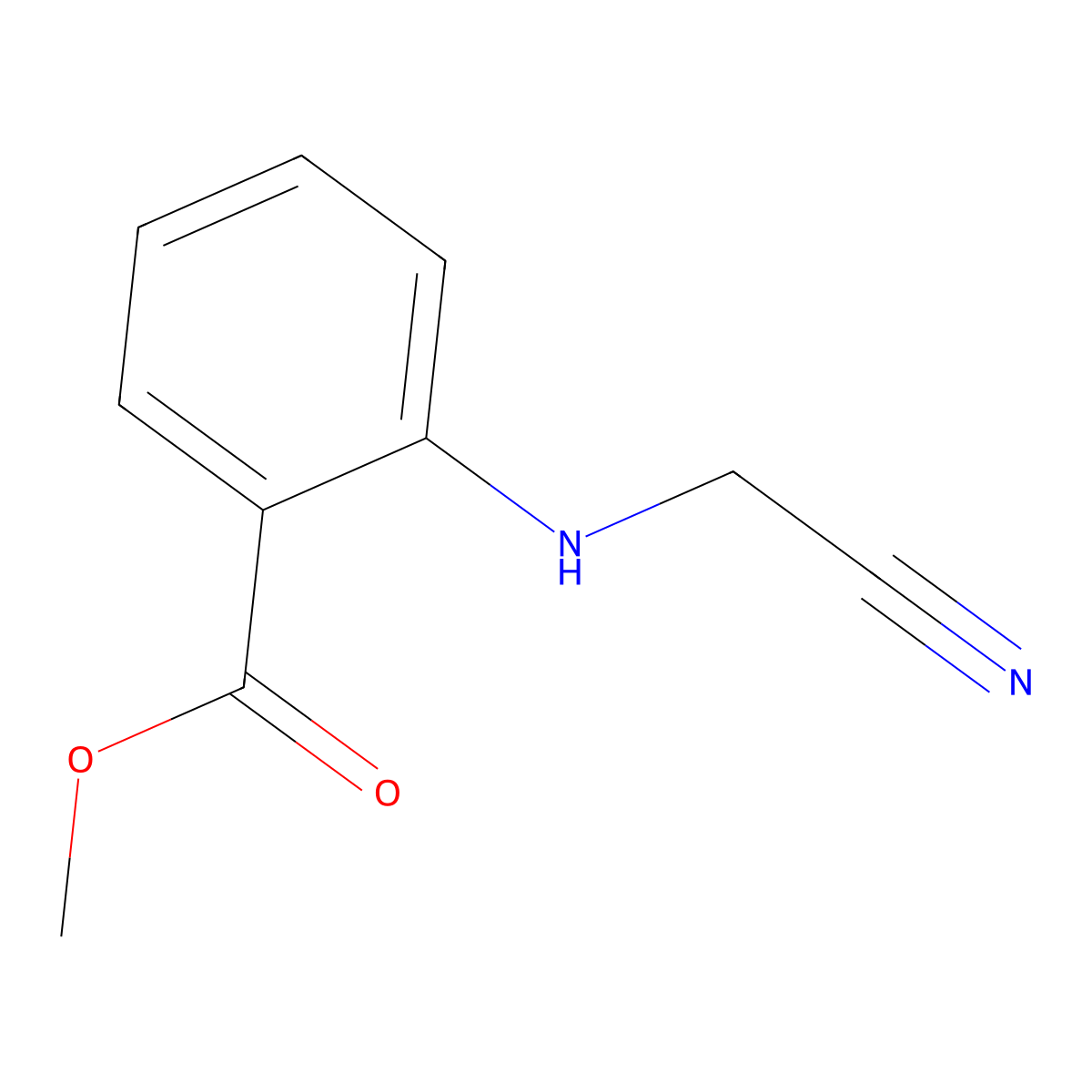 Methyl 2-((cyanomethyl)amino)benzoate molecular structure, CAS 28354-20-3