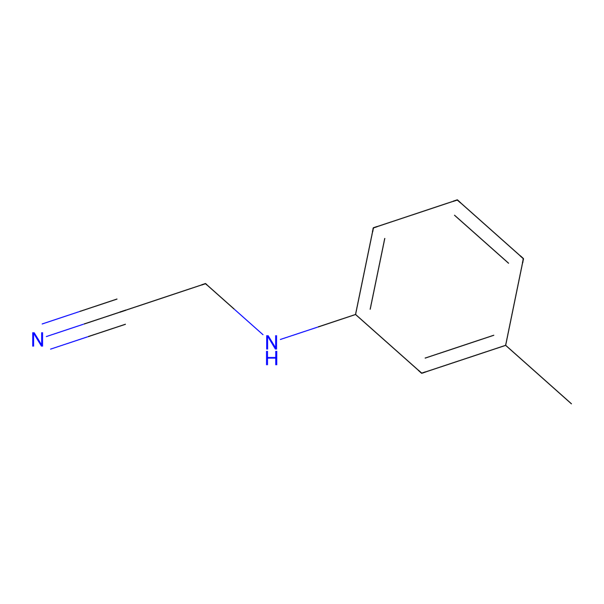 Acetonitrile, m-toluidino- molecular structure, CAS 28354-22-5