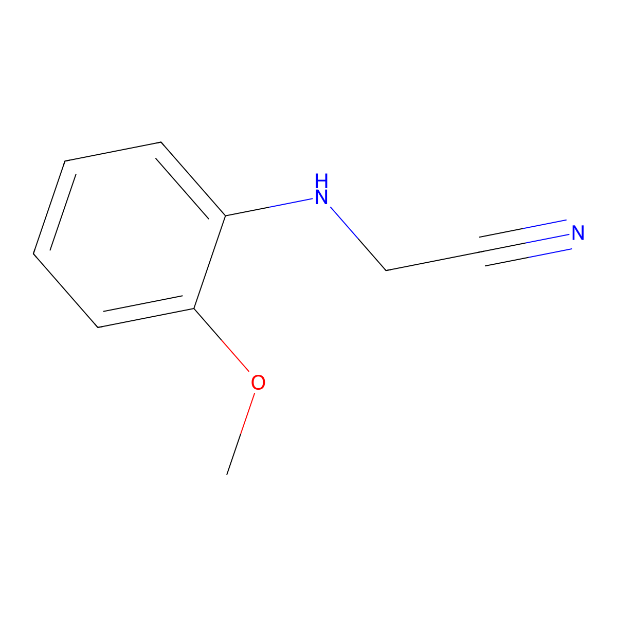 o-Anisidino-acetonitrile molecular structure, CAS 28354-25-8
