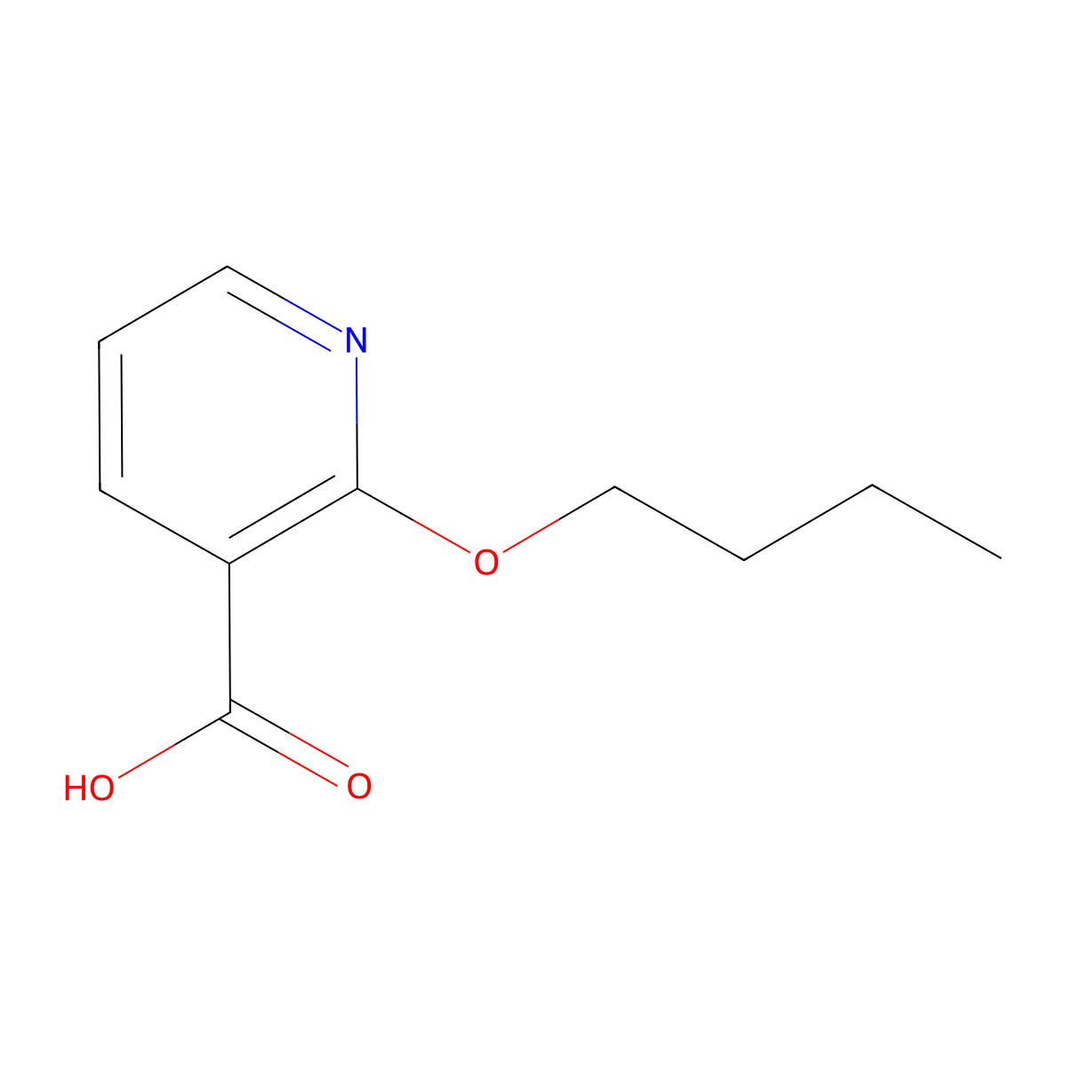 2-Butoxy-nicotinic acid molecular structure, CAS 28355-23-9