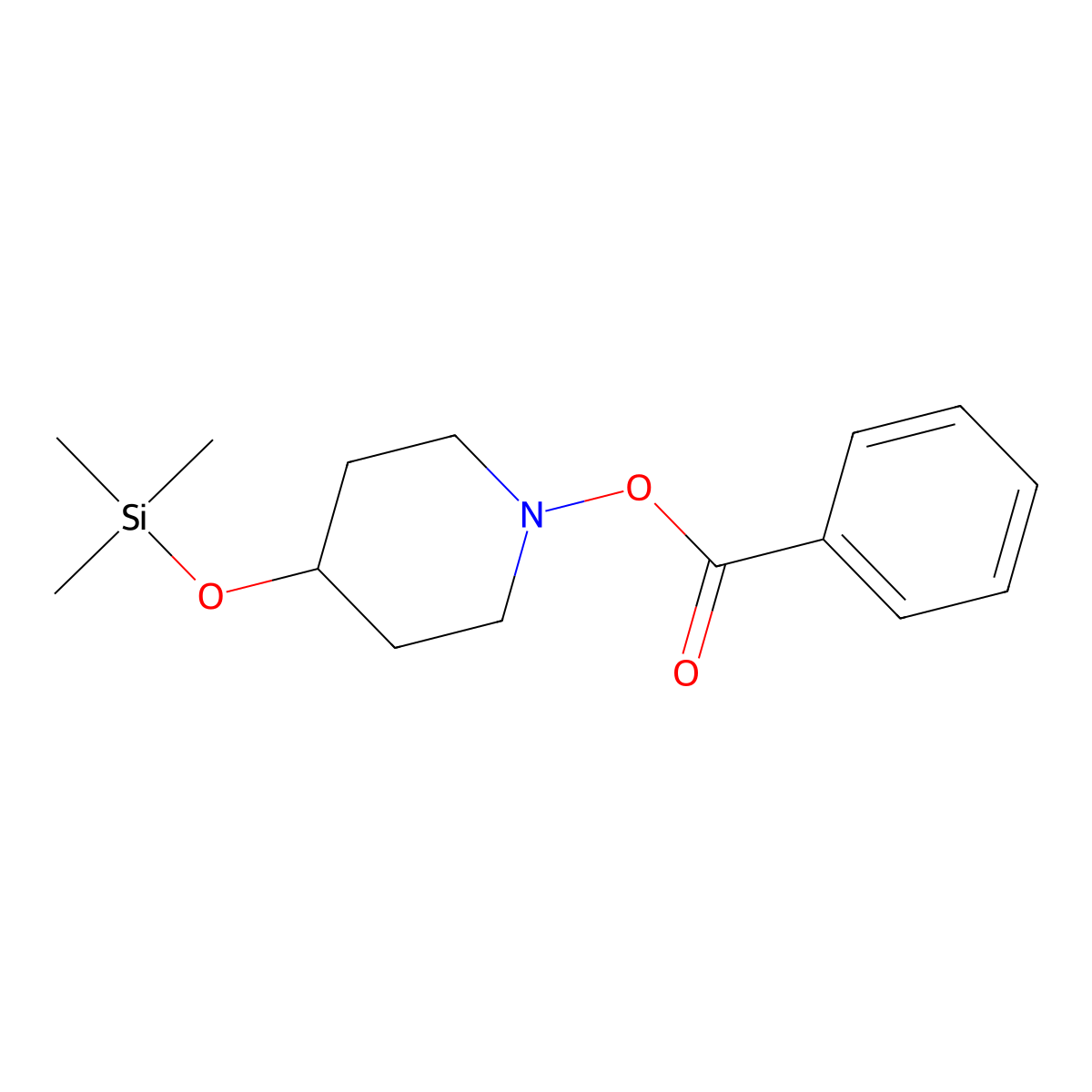 4-[(Trimethylsilyl)oxy]piperidin-1-yl benzoate molecular structure, CAS 2835501-07-8