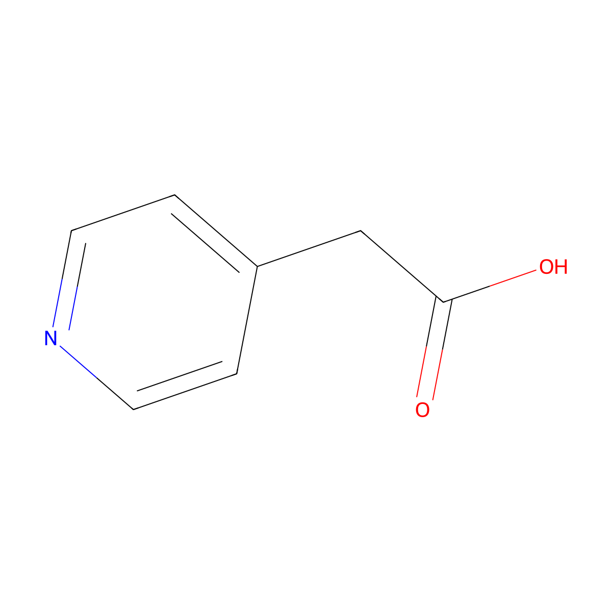 4-Pyridineacetic acid molecular structure, CAS 28356-58-3
