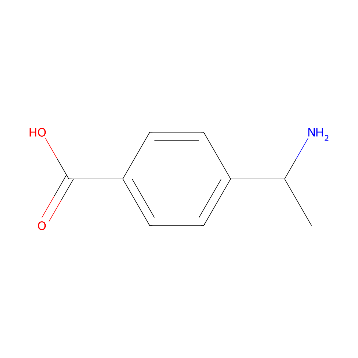 4-(1-Aminoethyl)benzoic acid molecular structure, CAS 28357-95-1