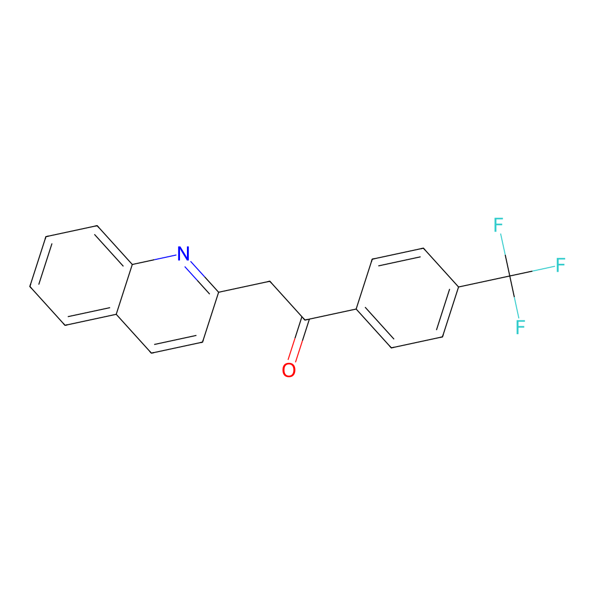 2-Quinolin-2-yl-1-[4-(trifluoromethyl)phenyl]ethanone molecular structure, CAS 283597-72-8
