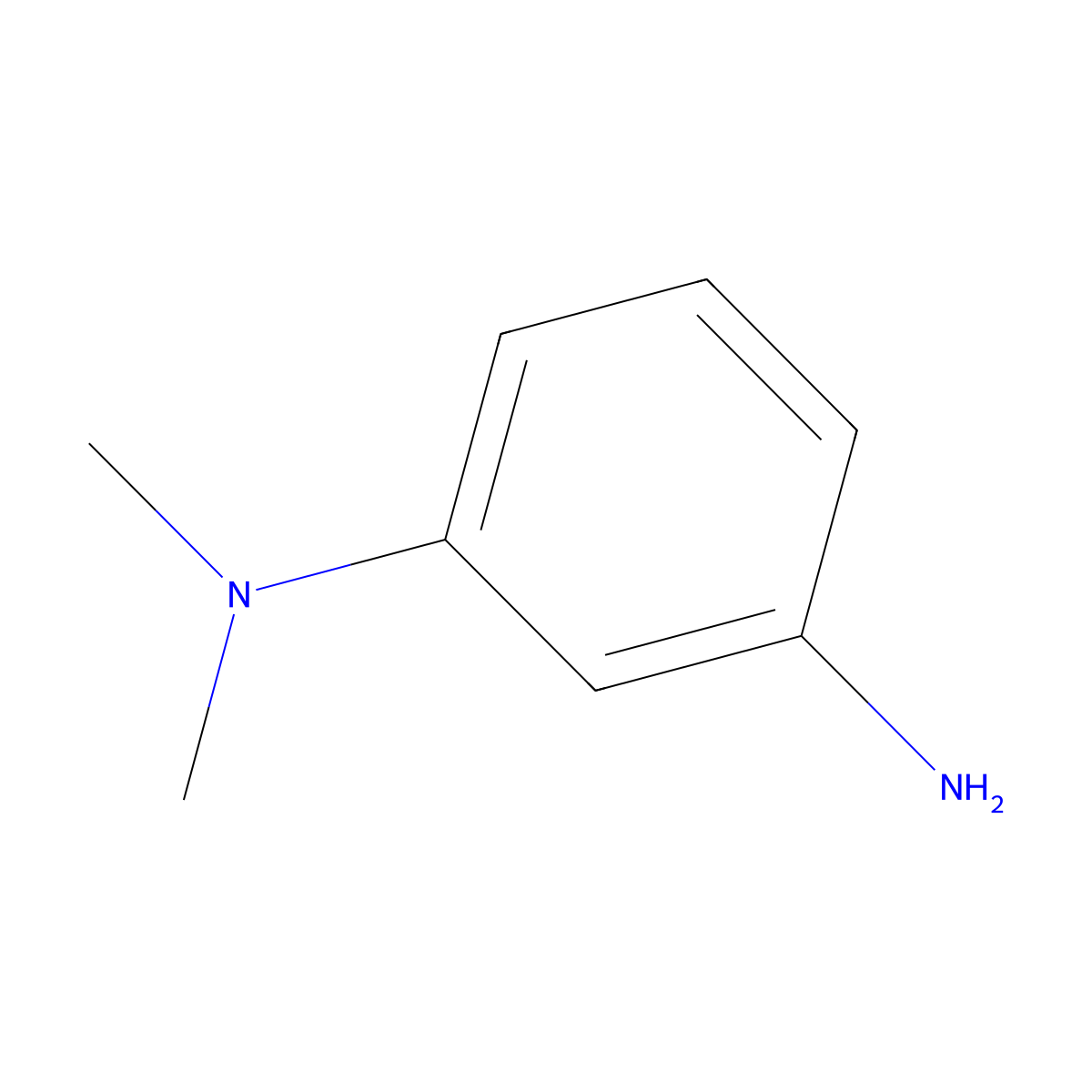 N,N-dimethyl-m-phenylenediamine molecular structure, CAS 2836-04-6