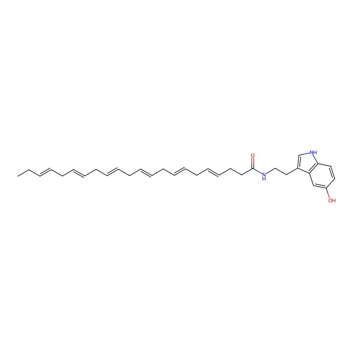 Docosahexaenoyl Serotonin molecular structure, CAS 283601-58-1