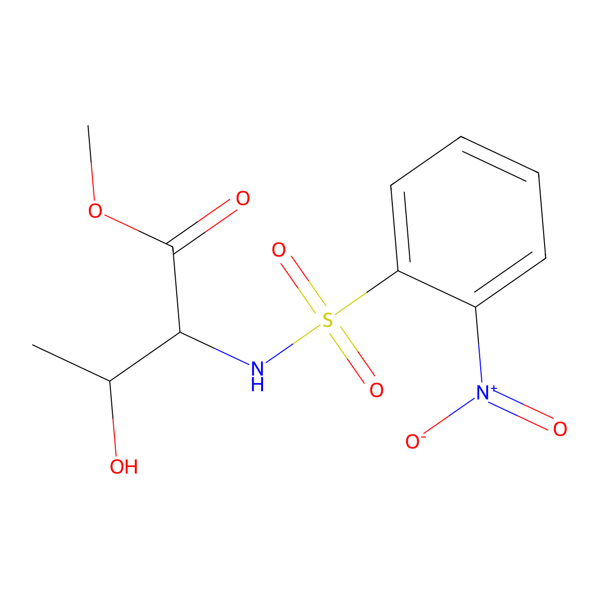 N-((2-Nitrophenyl)sulfonyl)-D-allothreonine methyl ester molecular structure, CAS 283611-49-4