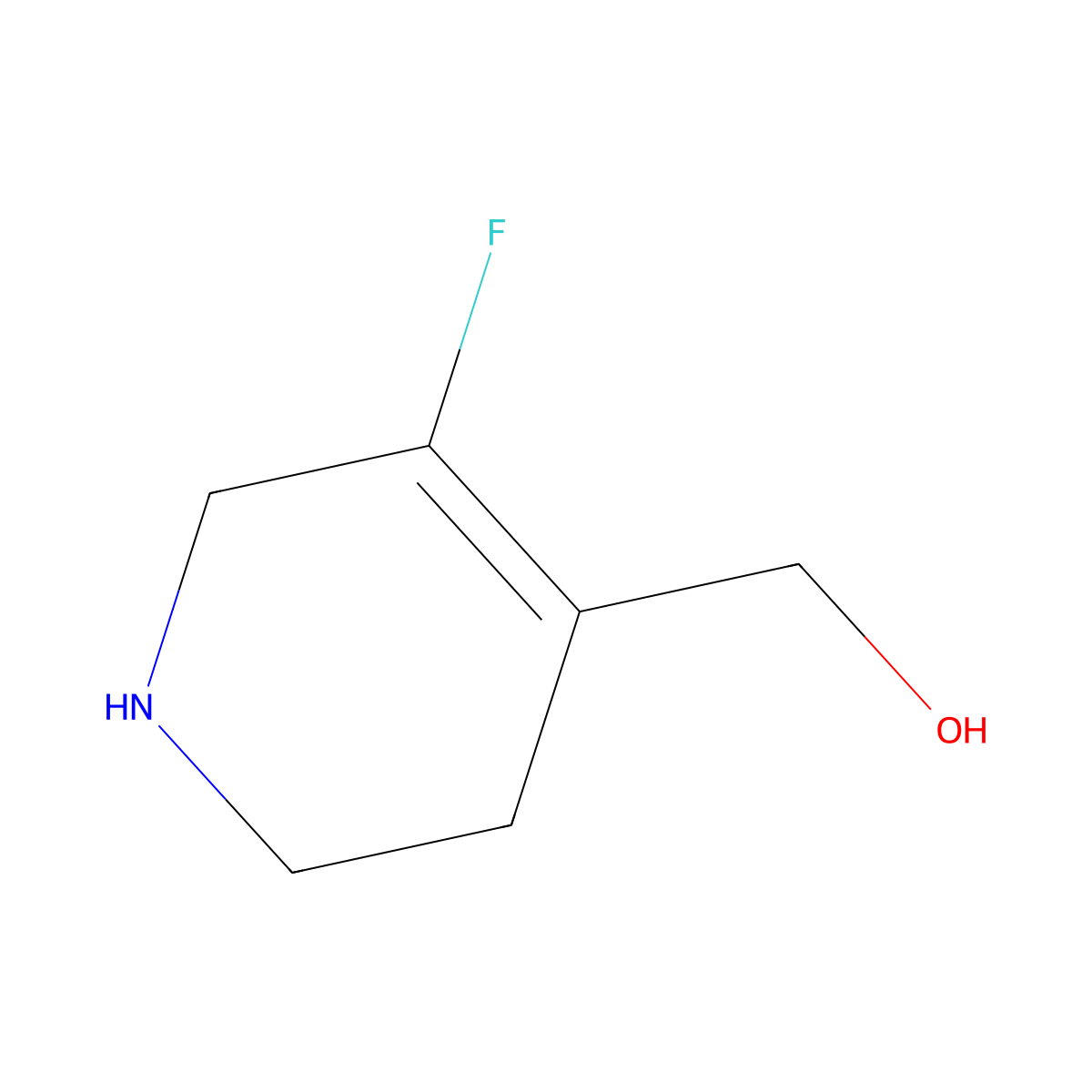 (5-Fluoro-1,2,3,6-tetrahydropyridin-4-yl)methanol molecular structure, CAS 2836142-47-1