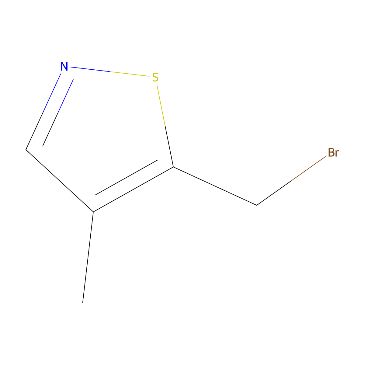 5-(Bromomethyl)-4-methyl-1,2-thiazole molecular structure, CAS 2836146-11-1