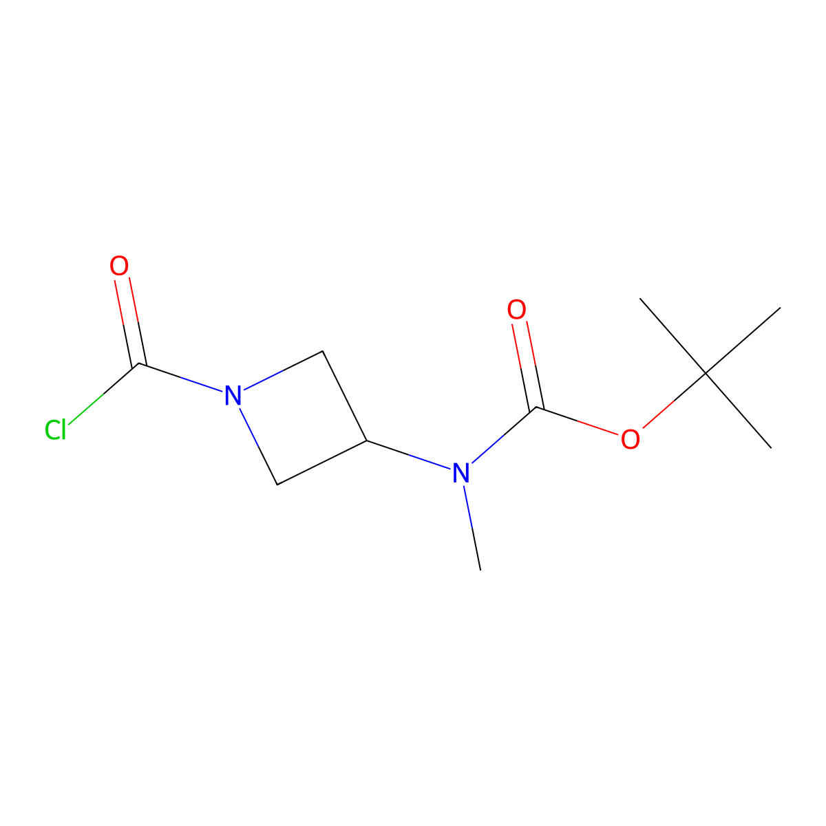 tert-butyl N-[1-(carboxy)azetidin-3-yl]-N-methylcarbamate molecular structure, CAS 2836199-94-9