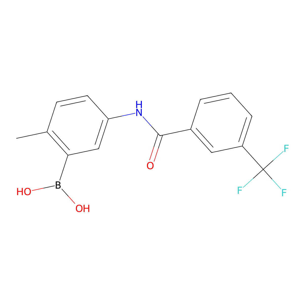{2-Methyl-5-[3-(trifluoromethyl)benzamido]phenyl}boronic acid molecular structure, CAS 2836271-79-3