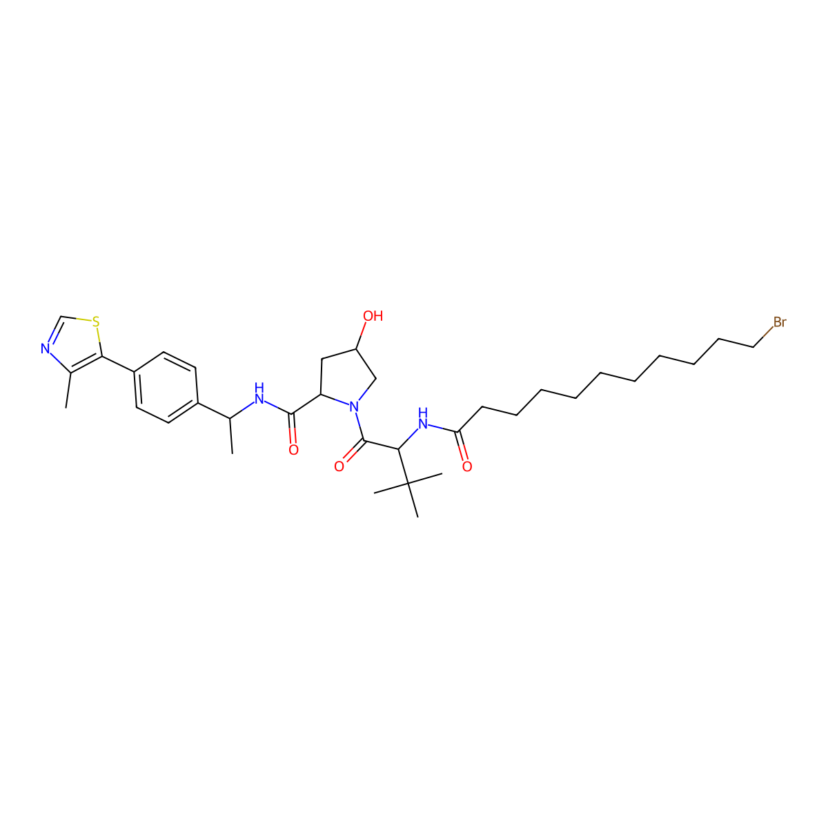 (S,R,S)-AHPC-Me-C10-Br molecular structure, CAS 2836297-55-1
