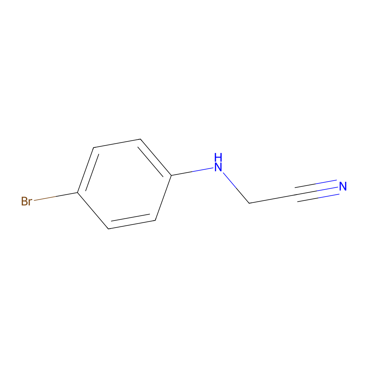 2-[(4-Bromophenyl)amino]acetonitrile molecular structure, CAS 28363-24-8