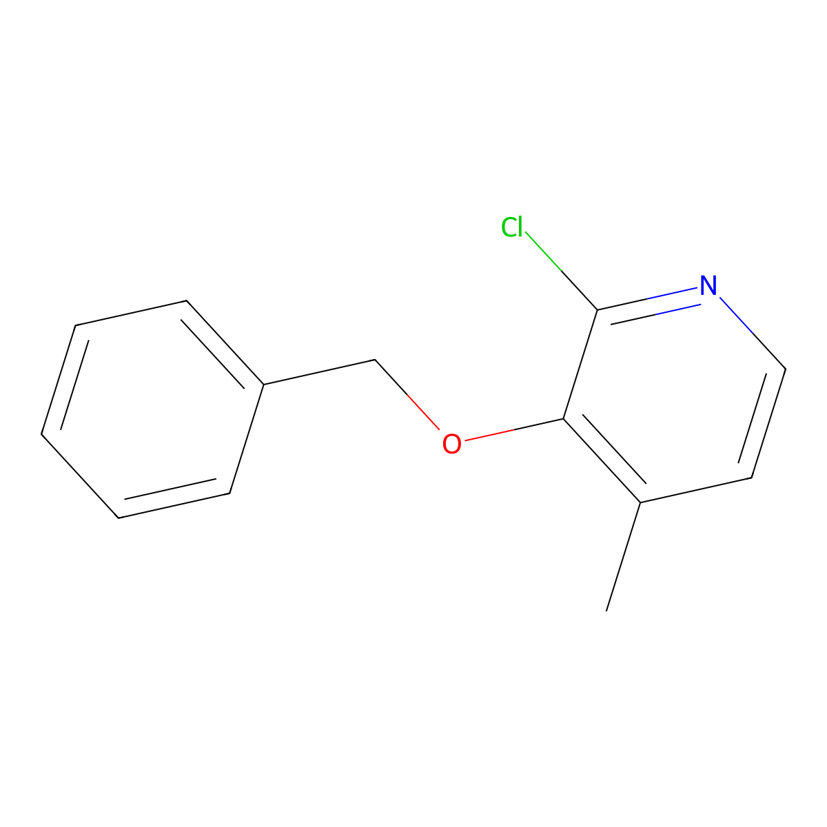 3-(Benzyloxy)-2-chloro-4-methylpyridine molecular structure, CAS 2836562-37-7