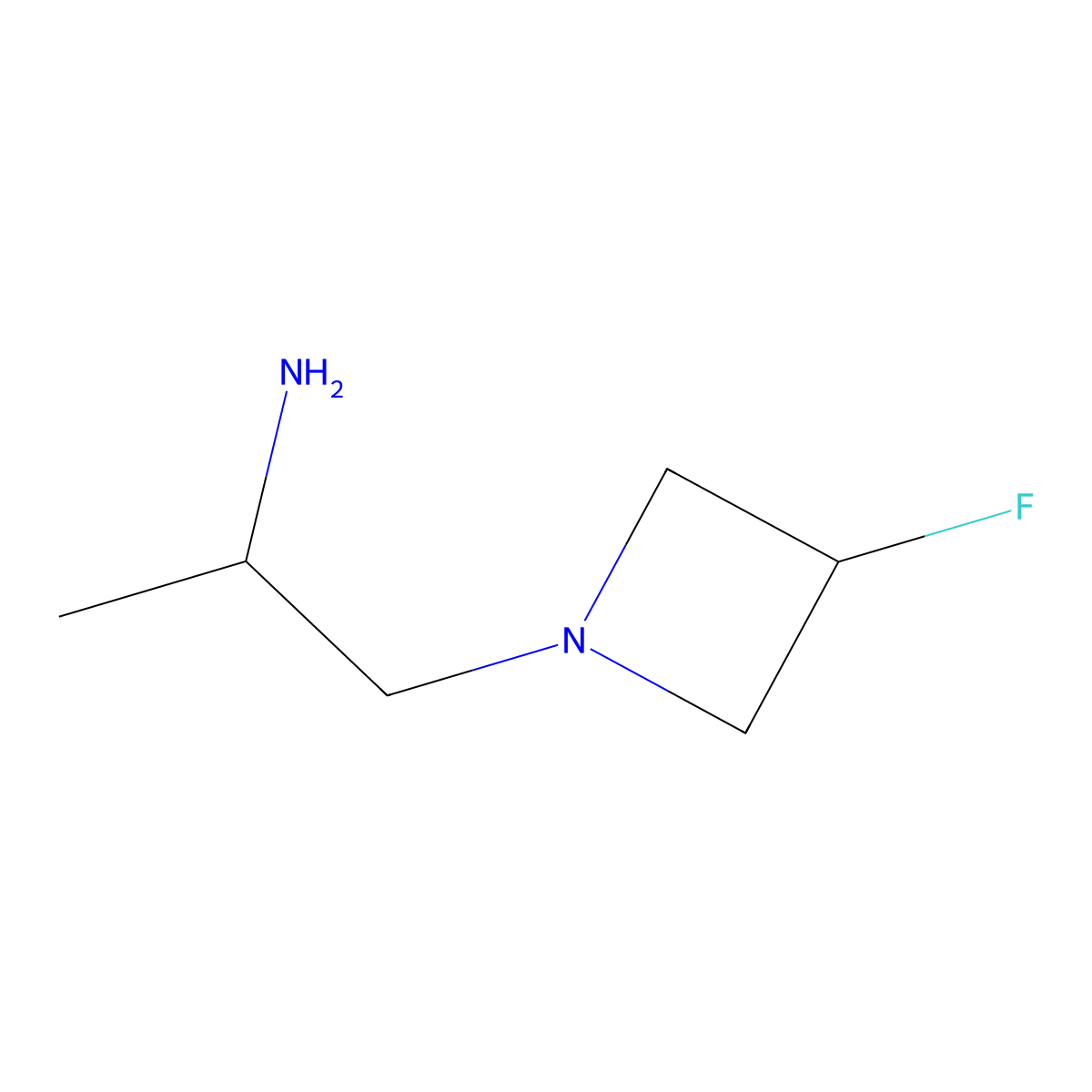 (2R)-1-(3-fluoroazetidin-1-yl)propan-2-amine molecular structure, CAS 2836743-81-6