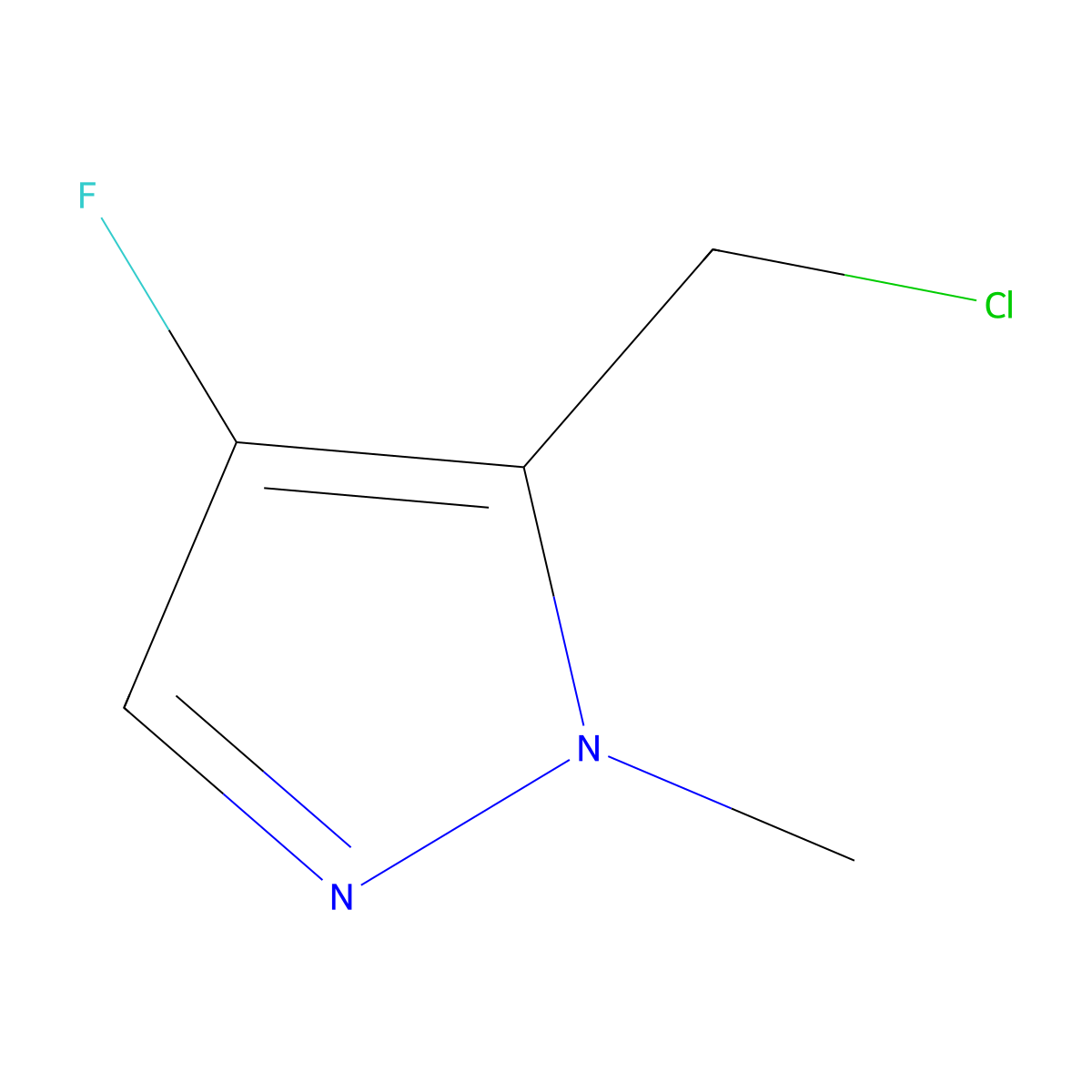 5-(Chloromethyl)-4-fluoro-1-methyl-1H-pyrazole molecular structure, CAS 2836782-88-6